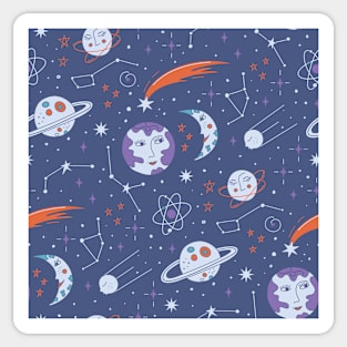 Pattern with astronomy symbols Sticker